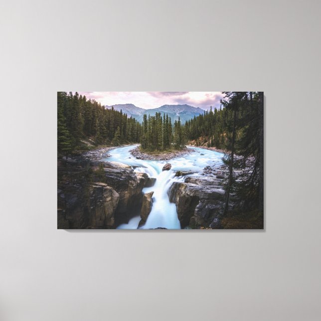 Waterfalls | Jasper National Park, Canada Canvas Print (Front)