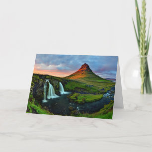 Waterfalls   Kirkjufell, Iceland Card