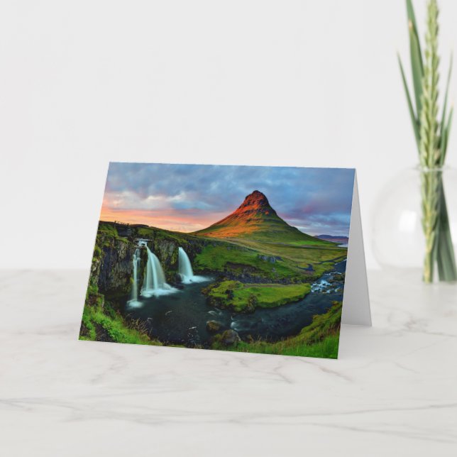 Waterfalls | Kirkjufell, Iceland Card (Front)