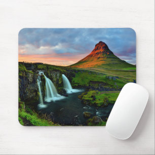 Waterfalls Kirkjufell, Iceland Mouse Pad