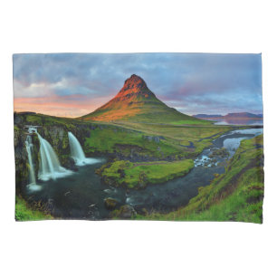 Waterfalls   Kirkjufell, Iceland Pillowcase