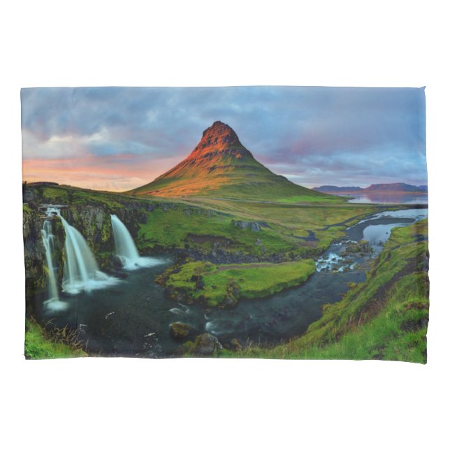 Waterfalls | Kirkjufell, Iceland Pillowcase (Front)