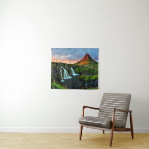 Waterfalls Kirkjufell, Iceland Tapestry