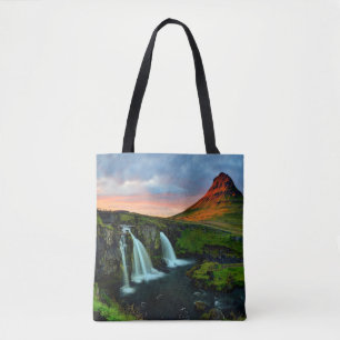 Waterfalls Kirkjufell, Iceland Tote Bag