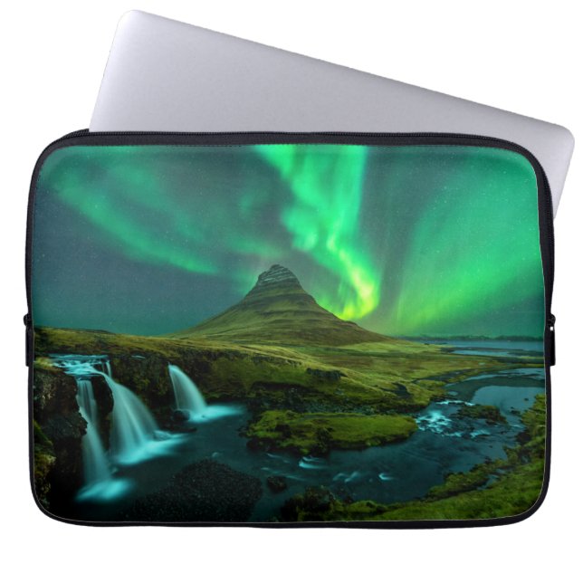 Waterfalls | Kirkjufellfoss Waterfall, Iceland Laptop Sleeve (Front)