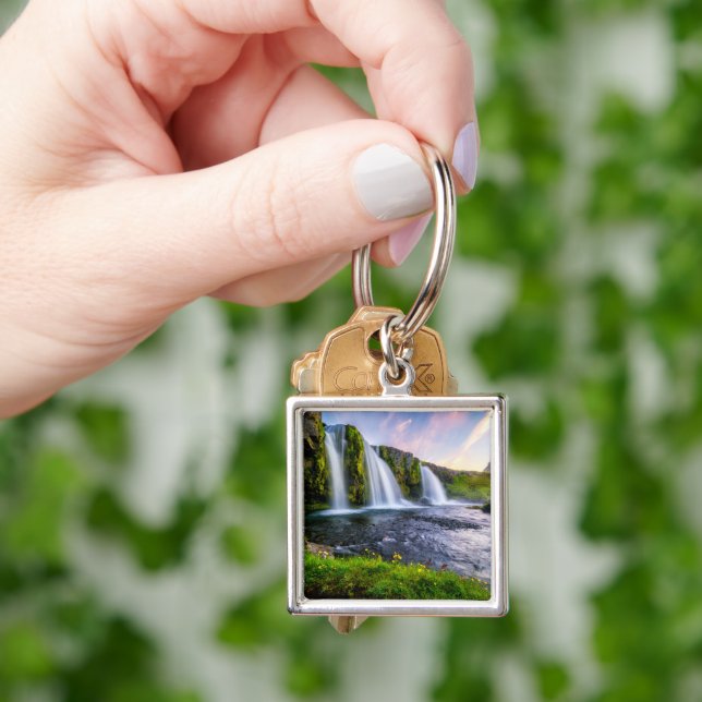 Waterfalls | Kirkjufellsfoss, Iceland Key Ring (Hand)