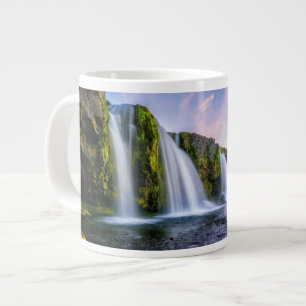 Waterfalls Kirkjufellsfoss, Iceland Large Coffee Mug