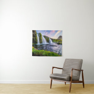 Waterfalls   Kirkjufellsfoss, Iceland Tapestry
