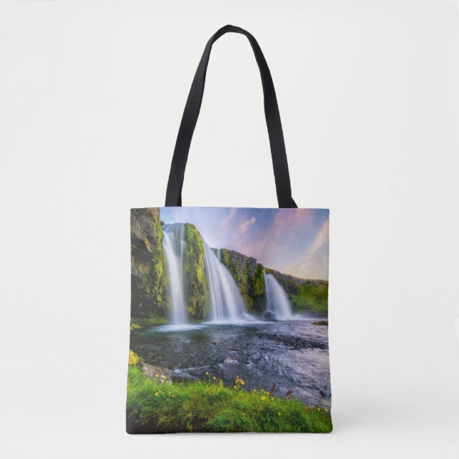 Waterfalls | Kirkjufellsfoss, Iceland Tote Bag (Front)