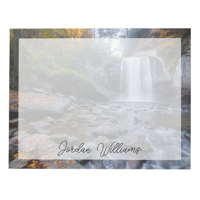 Waterfalls | Looking Glass Waterfalls Notepad (Front)