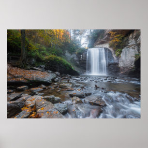 Waterfalls   Looking Glass Waterfalls Poster