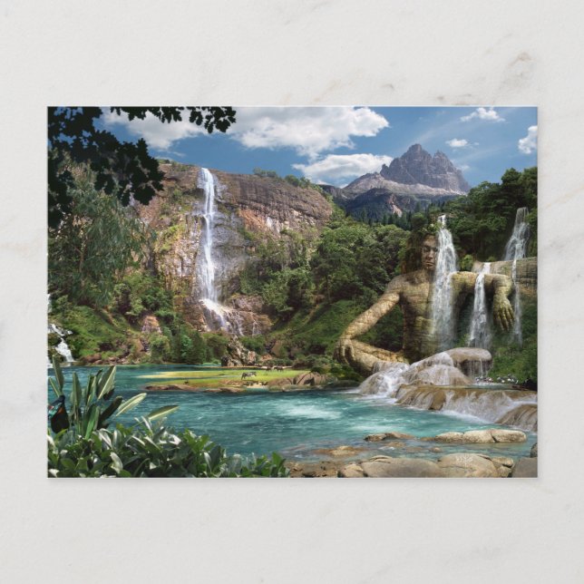 Waterfalls Mountain - Postkarte Postcard (Front)