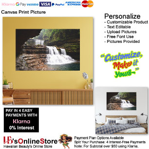 Waterfalls Nature Relax Home Office Picture 15 Canvas Print