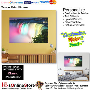 Waterfalls Nature Relax Home Office Picture 1 Canvas Print