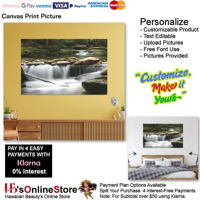 Waterfalls Nature Relax Home Office Picture 8 Canvas Print (Waterfalls Nature Relax Home Office Canvas Print Picture 8.)