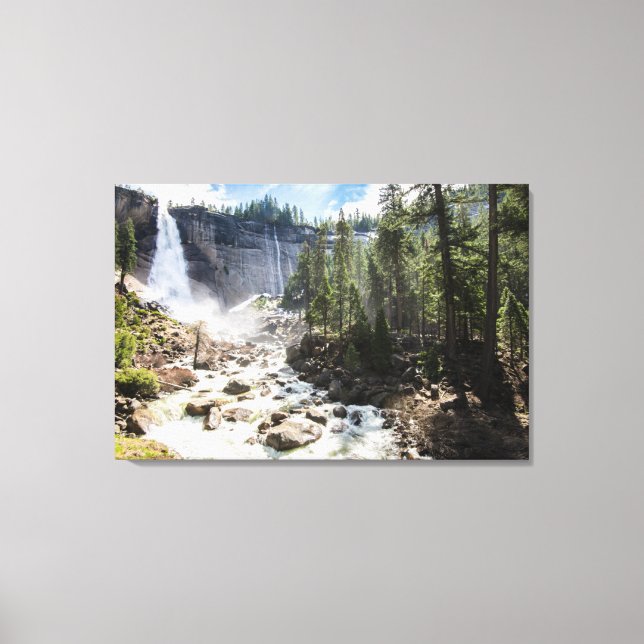 Waterfalls | Nevada Fall, Yosemite, CA Canvas Print (Front)