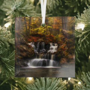 Waterfalls   New England Connecticut Glass Tree Decoration