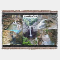 WATERFALLS OF ITHACA NEW YORK throw