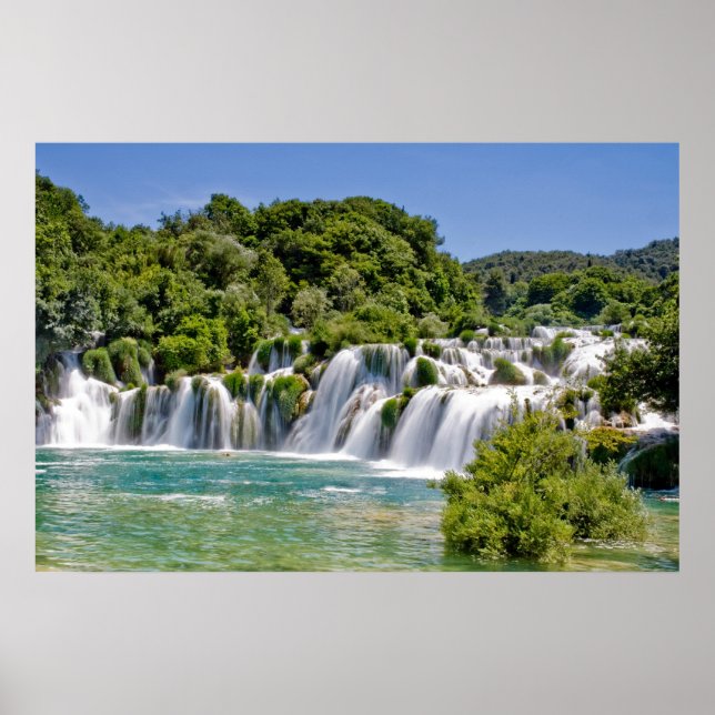 Waterfalls of Krka National Park in Croatia Europe Poster (Front)