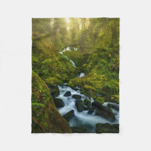 Waterfalls   Olympic National Park, Washington Fleece Blanket