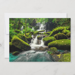 Waterfalls   Phu Tub Berk Mountain, Thailand Thank You Card