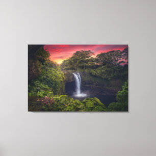 Waterfalls   Rainbow Falls, Hilo, Hawaii Canvas Print