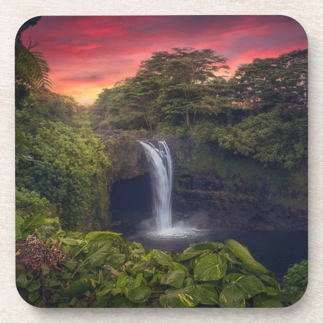 Waterfalls | Rainbow Falls, Hilo, Hawaii Coaster (Front)