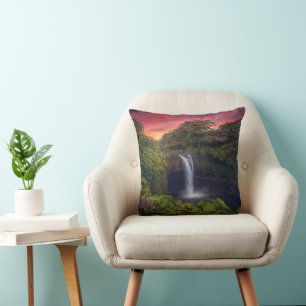Waterfalls Rainbow Falls, Hilo, Hawaii Cushion