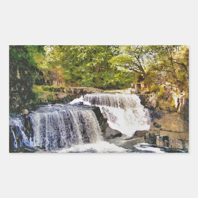 WATERFALLS RECTANGULAR STICKER (Front)