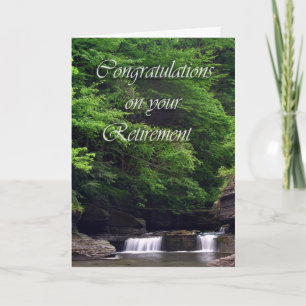 Waterfalls Retirement Card