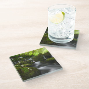 Waterfalls Satoyama Kisakata Waterfalls Glass Coaster