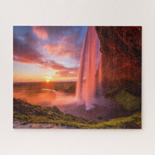 Waterfalls Seljalandsfoss Waterfall Jigsaw Puzzle