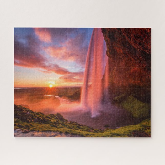 Waterfalls | Seljalandsfoss Waterfall Jigsaw Puzzle (Horizontal)