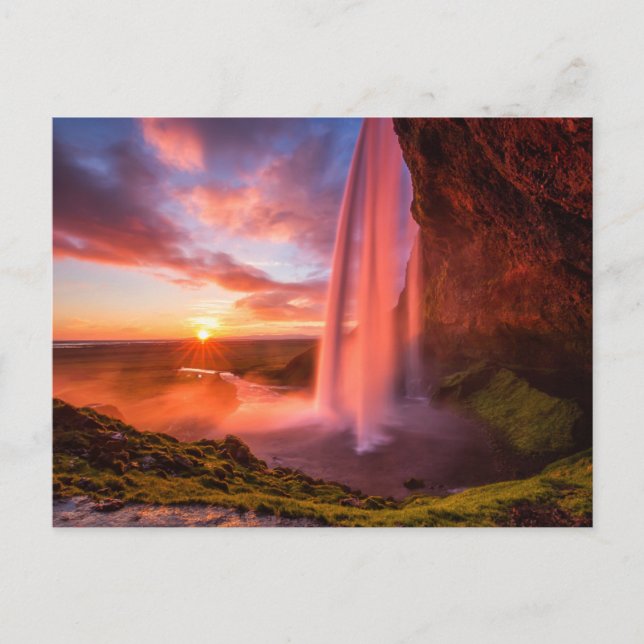 Waterfalls | Seljalandsfoss Waterfall Postcard (Front)