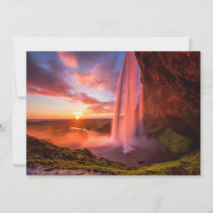 Waterfalls   Seljalandsfoss Waterfall Thank You Card