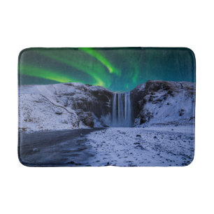 Waterfalls Skógafoss Waterfall Bath Mat