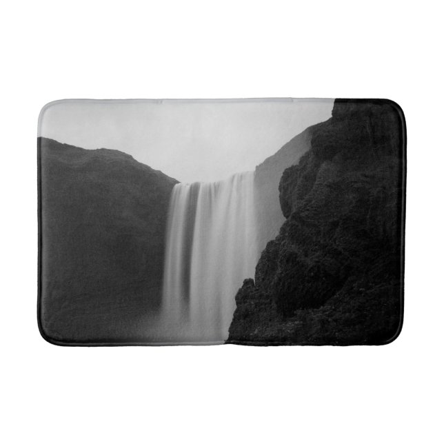 Waterfalls | Skogafoss Waterfall, Iceland Bath Mat (Front)