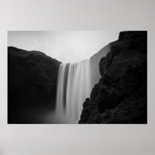 Waterfalls Skogafoss Waterfall, Iceland Poster