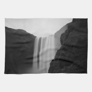 Waterfalls   Skogafoss Waterfall, Iceland Tea Towel