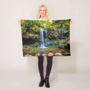Waterfalls   Smokey Mountain National Park Fleece Blanket