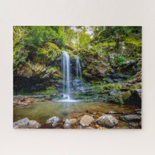 Waterfalls Smokey Mountain National Park Jigsaw Puzzle