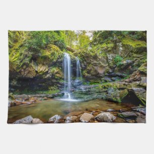 Waterfalls   Smokey Mountain National Park Tea Towel