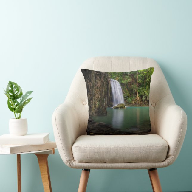 Waterfalls | Spring Rainforest Waterfall Thailand Cushion (Chair)