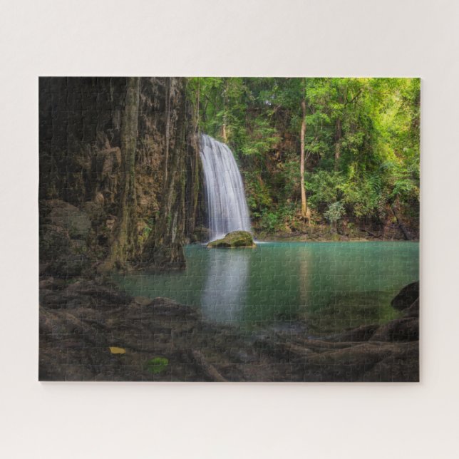 Waterfalls | Spring Rainforest Waterfall Thailand Jigsaw Puzzle (Horizontal)