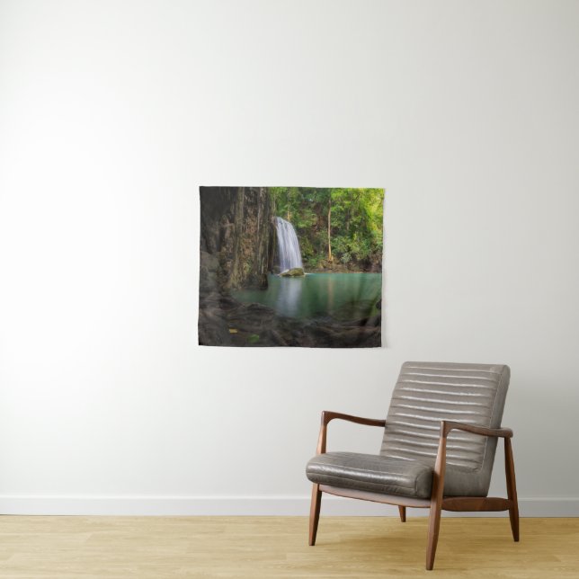 Waterfalls | Spring Rainforest Waterfall Thailand Tapestry (In Situ (Horizontal))