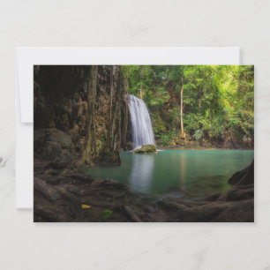 Waterfalls Spring Rainforest Waterfall Thailand Thank You Card