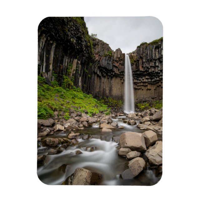 Waterfalls | Svartifoss Waterfall, South Iceland Magnet (Vertical)