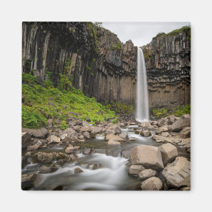 Waterfalls Svartifoss Waterfall, South Iceland Magnet