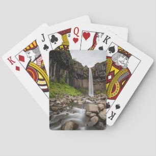 Waterfalls Svartifoss Waterfall, South Iceland Playing Cards
