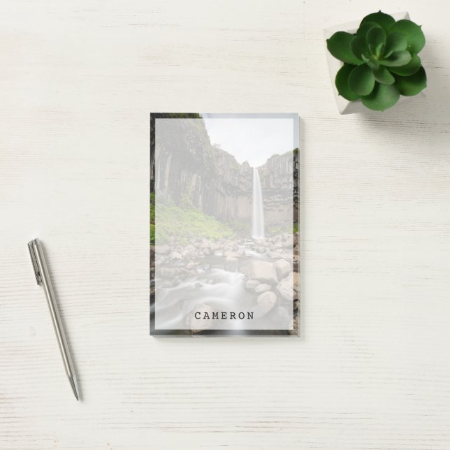 Waterfalls | Svartifoss Waterfall, South Iceland Post-it Notes (Office)